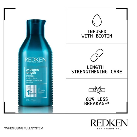 Redken Extreme Length Shampoo for Hair Growth (BRAND NEW, UNOPENED) 10.1 oz - Picture 3 of 5